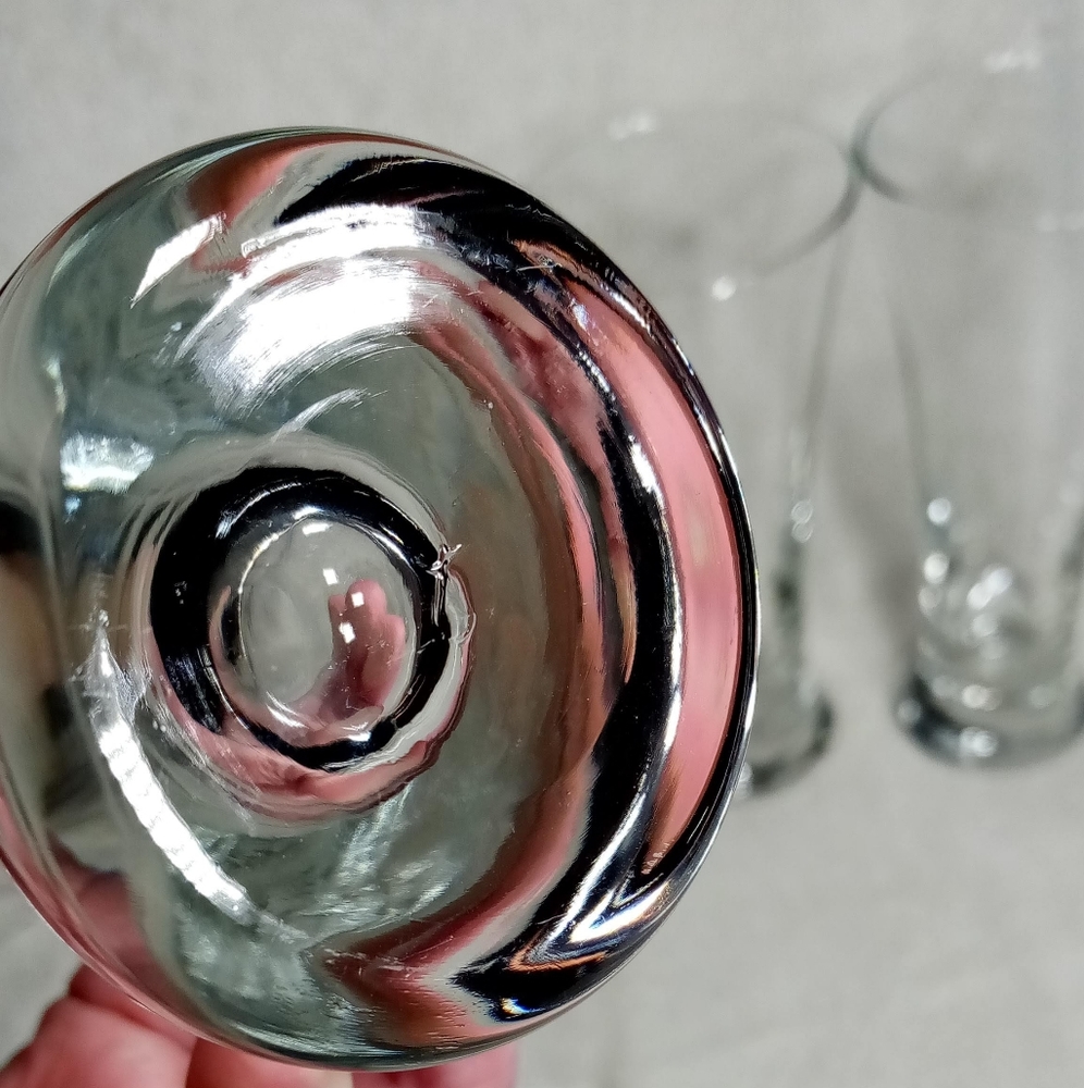Set of 6 Clear Glass Restaurant Bar Flared Beer Pilsner Glasses 12oz - Picture 6 of 8